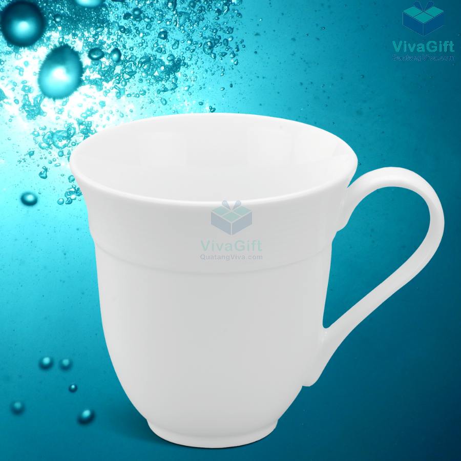 Ly Sứ Minh Long Sọc Loe - Camellia - Trắng - 0,4L 10