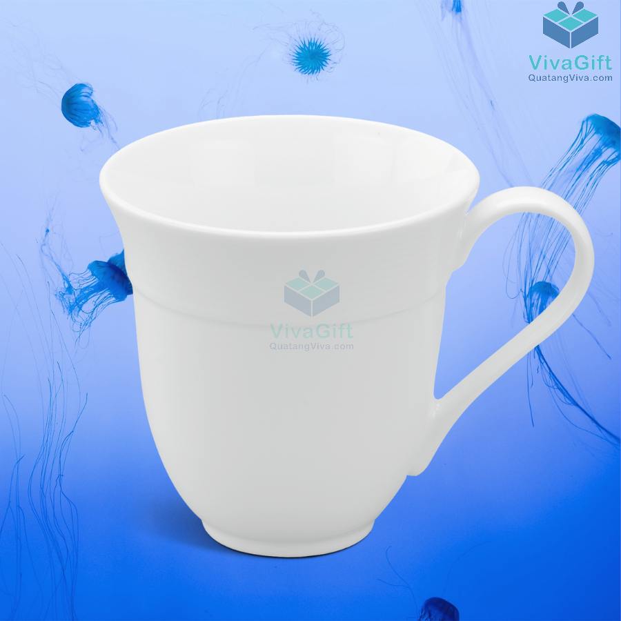 Ly Sứ Minh Long Sọc Loe - Camellia - Trắng - 0,4L 7
