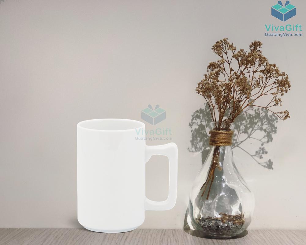 Ly sứ 0.52 L (quai tròn) - Jasmine - Trắng 1