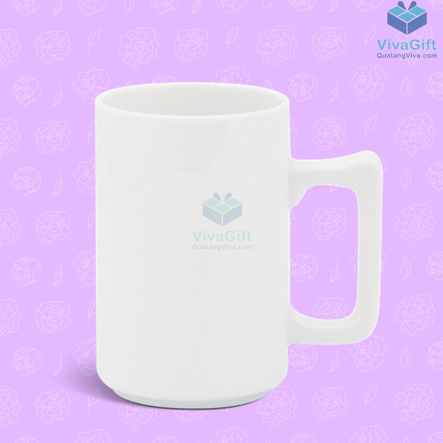 Ly sứ 0.52 L (quai tròn) - Jasmine - Trắng 9