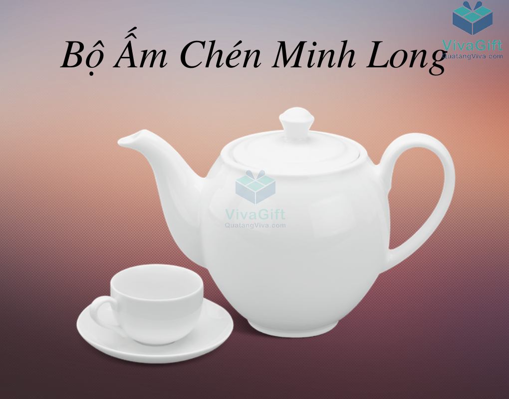 Bộ ấm chén Minh Long 0.5 L - Camellia - Trắng 7