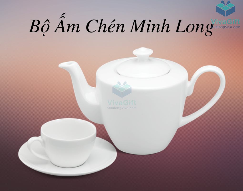 Bộ ấm chén Minh Long 0.65 L - Daisy - Trắng 6