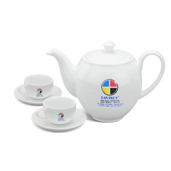 Bộ Ấm Chén Minh Long 0.8 L - Camellia - Trắng A001-01803800003