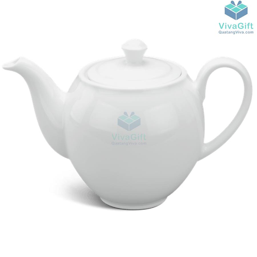 Bộ ấm chén Minh Long 1.1 L - Camellia - Trắng 4