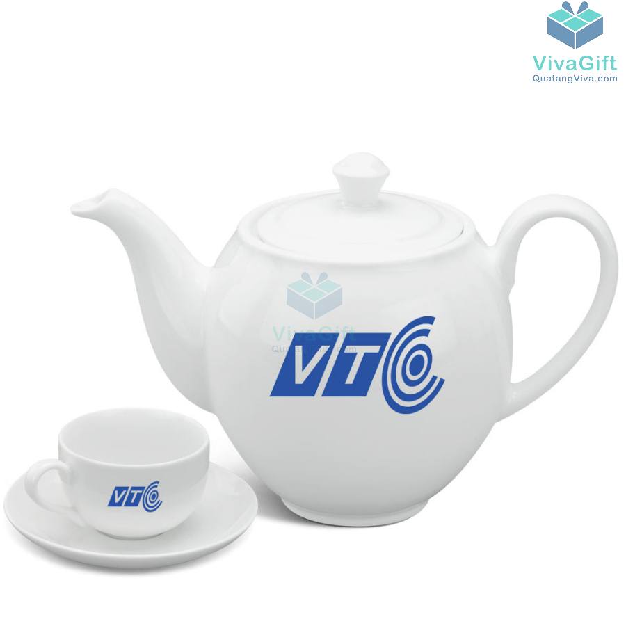 Bộ ấm chén Minh Long 1.1 L - Camellia - Trắng 1
