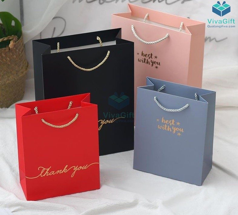 Túi Giấy Đựng Set Quà Tặng Có Quai Xách In Logo TG04 14