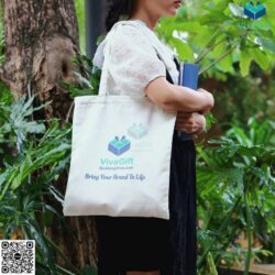 Túi Vải Canvas Có Túi Con Bên Trong In Logo TVC04 – VivaGift