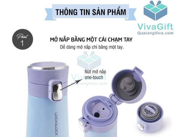 Bình Giữ Nhiệt Lock&Lock LHC3246 450ml Macaron I.d Tumbler Khắc Tên 3