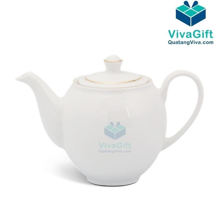 Bộ Ấm Chén Minh Long 0.5 L - Camellia - Chỉ Vàng 01503801403