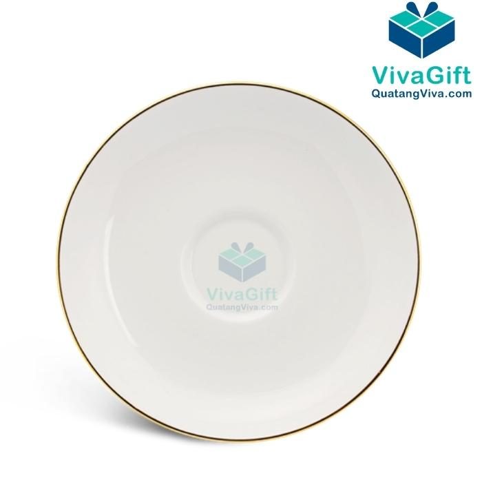 Bộ Ấm Chén Minh Long 0.5 L - Camellia - Chỉ Vàng 01503801403