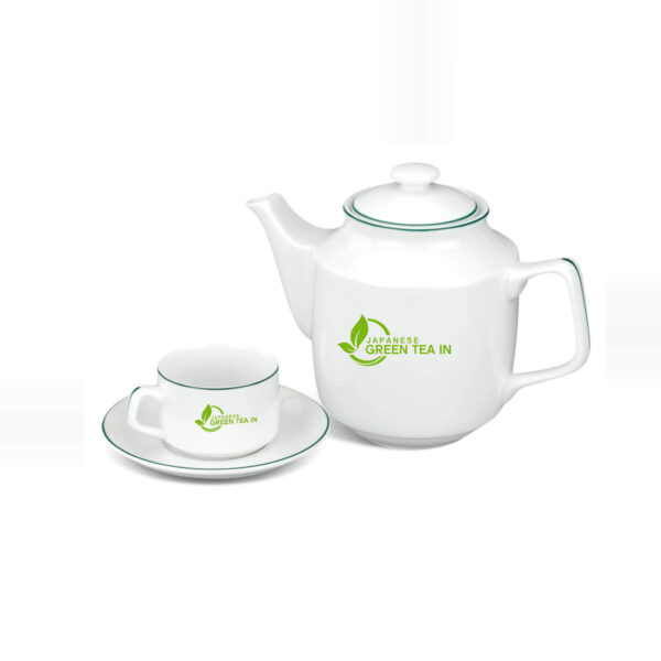 Bộ Ấm Chén Minh Long 0.7 L - Jasmine - Chỉ Xanh Lá 01071100903