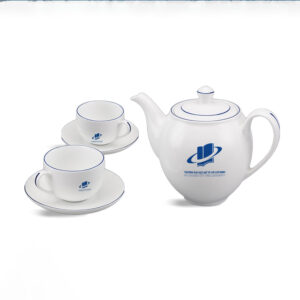 Bộ Ấm Chén Minh Long 1.1 L - Camellia - Chỉ Xanh Dương 01113802103