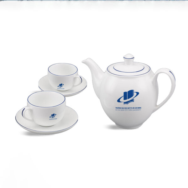 Bộ Ấm Chén Minh Long 1.1 L - Camellia - Chỉ Xanh Dương 01113802103