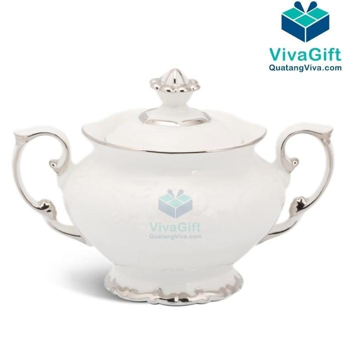 Bộ Ấm Trà Minh Long 1.3 L – Đài Các – Chỉ Bạch Kim 01134604303