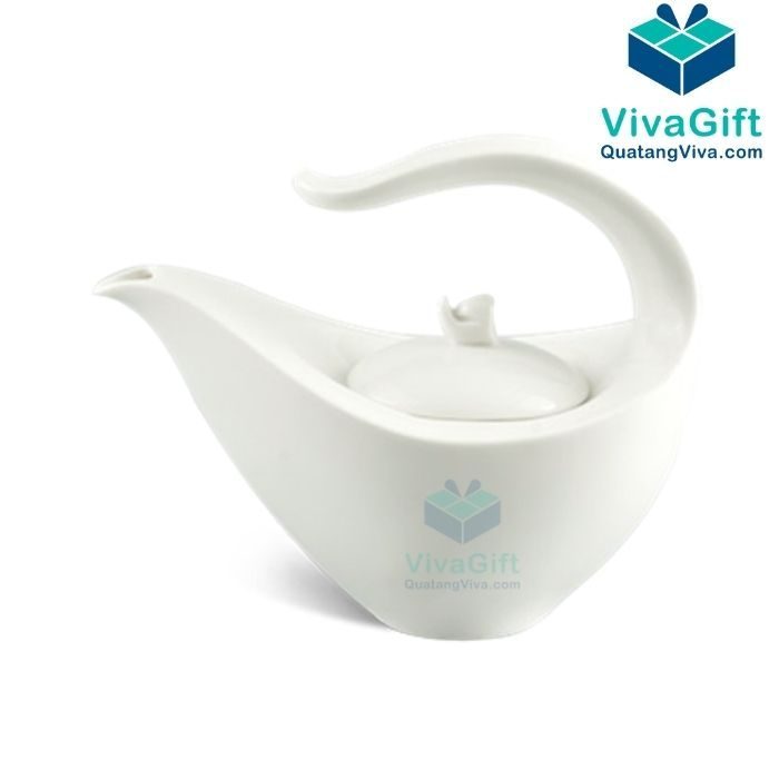 Bộ Ấm Trà Minh Long In Logo 0.45 L - Anh Vũ - Trắng Ngà 01458000003