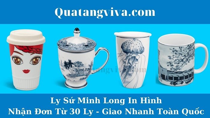 Các mẫu ly sứ Minh Long in logo