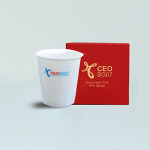 Ly Sứ Giấy Trắng In Logo Theo Yêu Cầu LS123