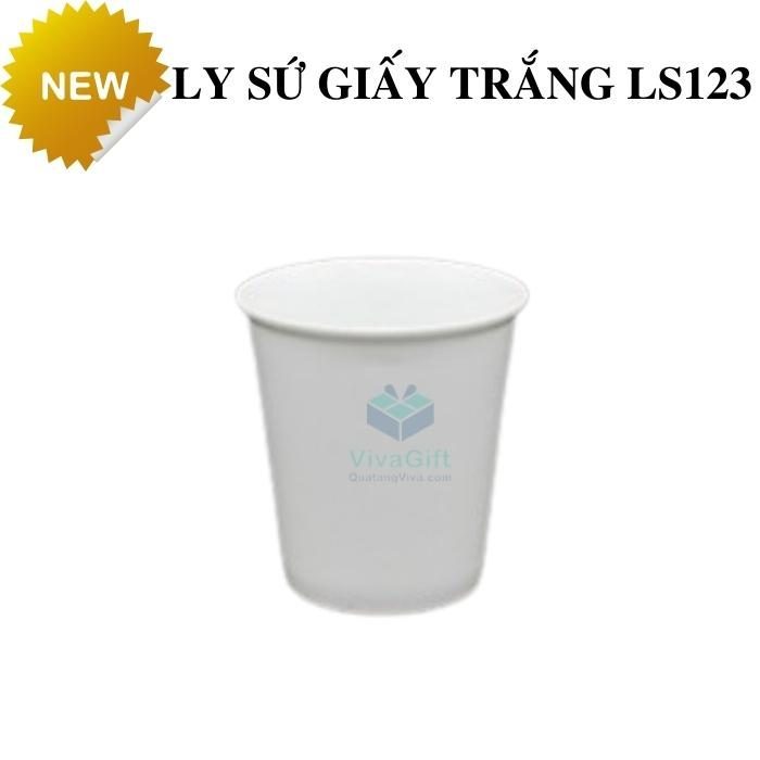 Ly Sứ Giấy Trắng In Logo Theo Yêu Cầu LS123