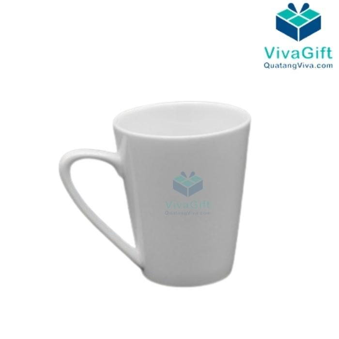 Ly Sứ Trắng Vát Nhỏ In Logo Theo Yêu Cầu LS124