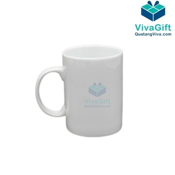Ly Sứ Trắng Quai C Dáng Cao In Logo Theo Yêu Cầu LS103