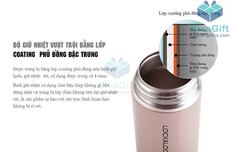 Bình Giữ Nhiệt Lock&Lock Feather Light LHC3220 500ml In Logo 6