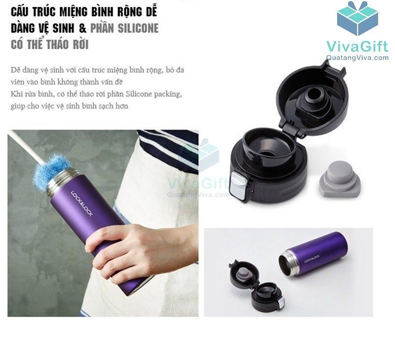 Bình Giữ Nhiệt Lock&Lock Feather Light LHC3220 500ml In Logo 3