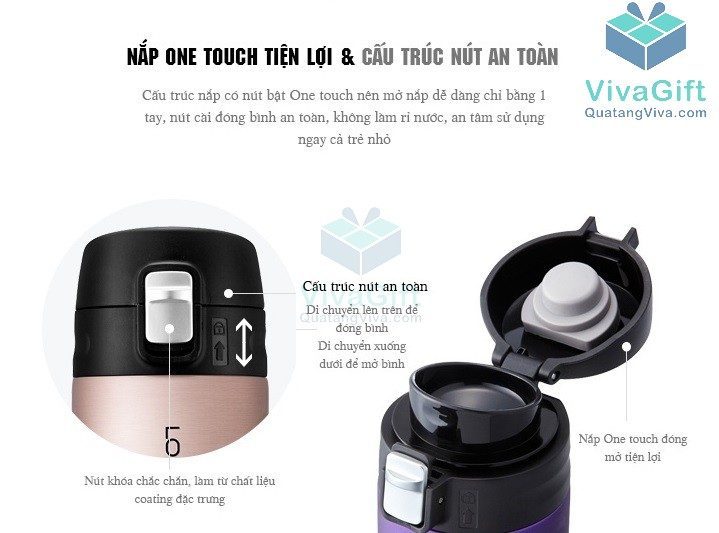 Bình Giữ Nhiệt Lock&Lock Feather Light LHC3220 500ml In Logo 5
