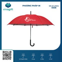 Dù Cầm Tay Cán Cong Bán Kính 60cm Cán Nhựa D038 – Quà Tặng Viva