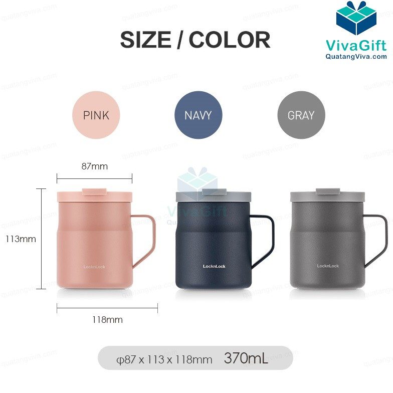 Cốc Giữ Nhiệt Lock&Lock 370ml Metro Mug LHC4262 Khắc Tên 7