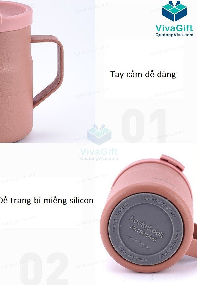 Cốc Giữ Nhiệt Lock&Lock 370ml Metro Mug LHC4262 Khắc Tên 6