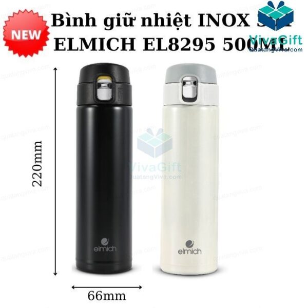 Bình giữ nhiệt Elmich 500ml EL8295 Nắp Bật Khắc Tên 2