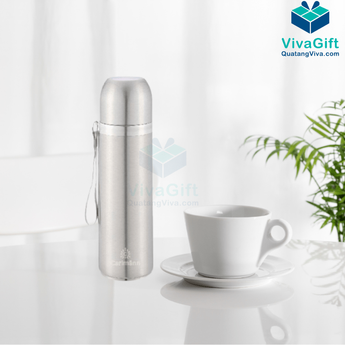 Bình Giữ Nhiệt Carlmann 500ml Màu Inox BES502 Khắc Logo