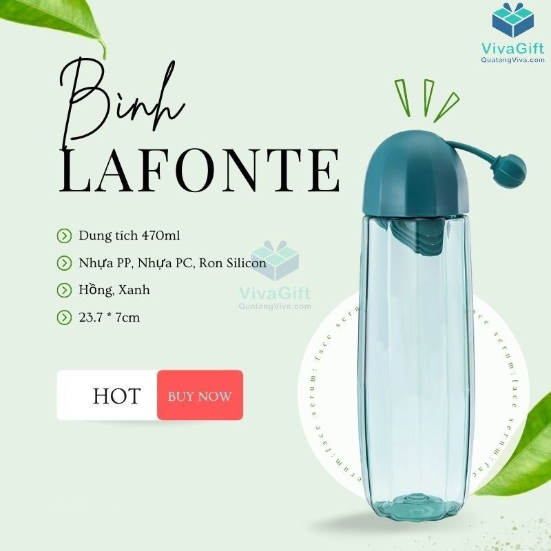 Bình Nước Nhựa Thể Thao La Fonte 470ml 003339