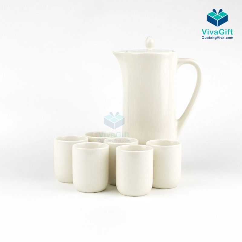 Bộ Ấm Trà Dong Hwa Ceramic 1400ml KET1400.C001H In Logo