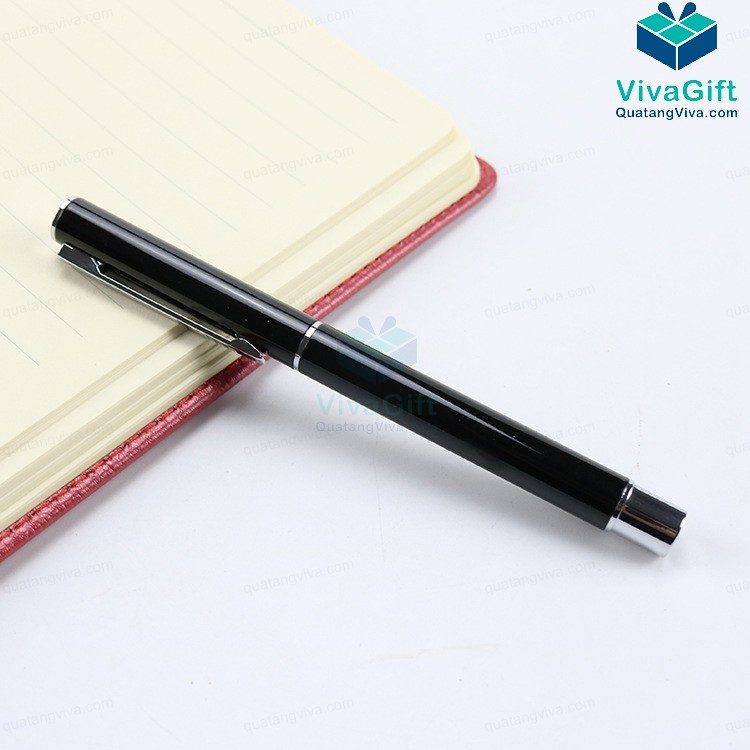 Bút Bi Kim Loại Nắp Đậy Đen V049 7