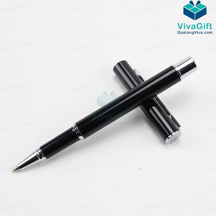 Bút Bi Kim Loại Nắp Đậy Đen V049 5