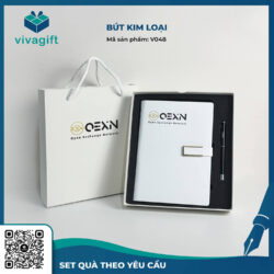 Bút Bi Kim Loại Nắp Đậy Đen V049 – Quà Tặng Viva