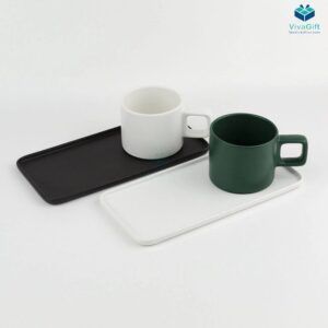 Ly Sứ Dong Hwa Mug & Ceramic Tray Set CUP280.C010H