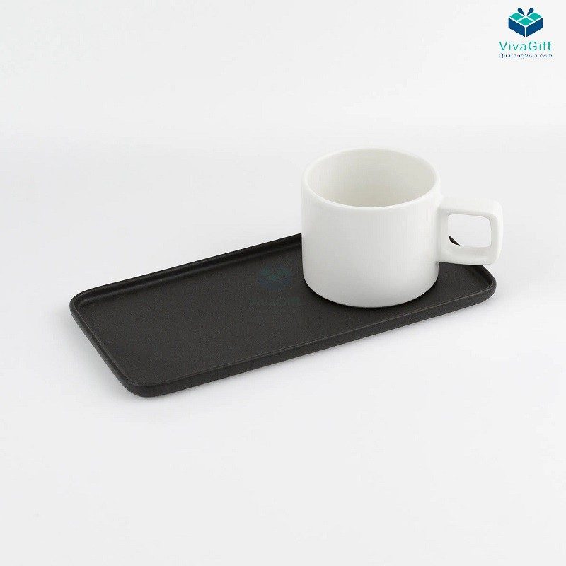 Ly Sứ Dong Hwa Mug & Ceramic Tray Set CUP280.C010H