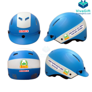 # Mũ bảo hiểm nửa gù có lỗ BH013 In Logo Làm Quà Tặng