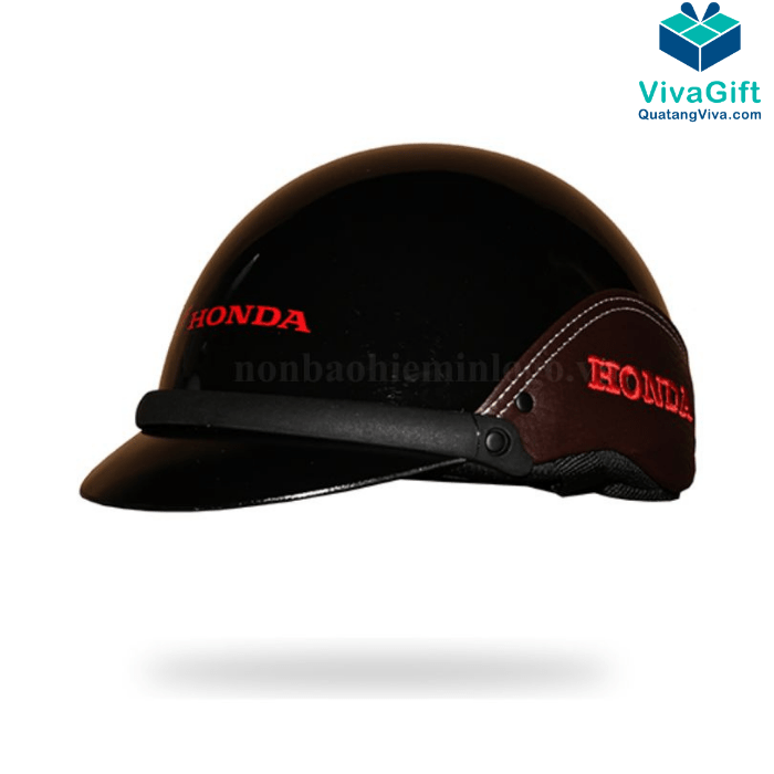 # Mũ bảo hiểm nửa đầu bọc da BH012 In Logo Làm Quà Tặng