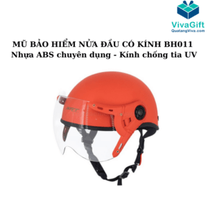 # Mũ bảo hiểm nửa đầu có kính BH011 In Logo Làm Quà Tặng