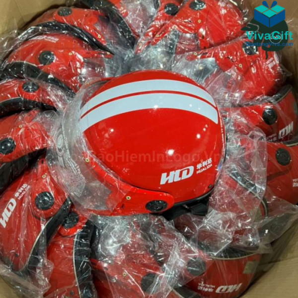 # Mũ bảo hiểm nửa đầu có kính BH011 In Logo Làm Quà Tặng