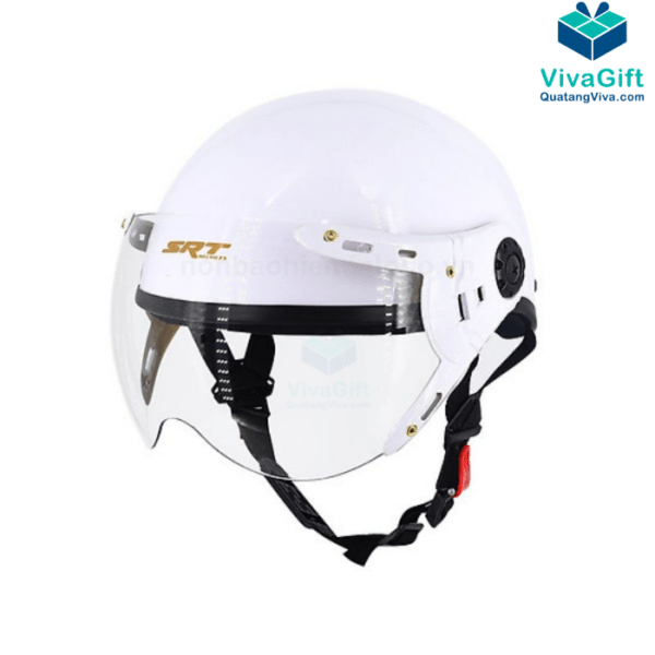 # Mũ bảo hiểm nửa đầu có kính BH011 In Logo Làm Quà Tặng