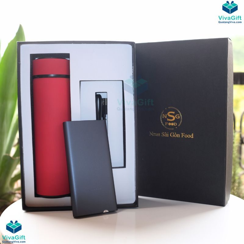 Hộp Âm Dương Đựng Bình Giữ Nhiệt + Sạc Dự Phòng HAD12