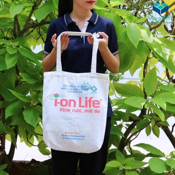 Túi Vải Bố Chặt Đáy In Logo I-on Life TVC05-1 (2)