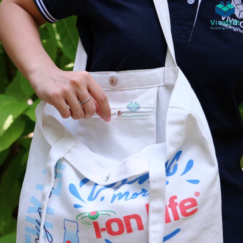 Túi Vải Bố Chặt Đáy In Logo I-on Life TVC05-1 (5)