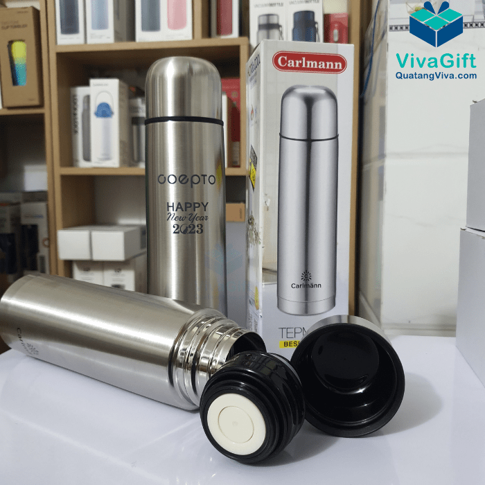 Bình Giữ Nhiệt Carlmann 500ml Inox BES523 Khắc Logo