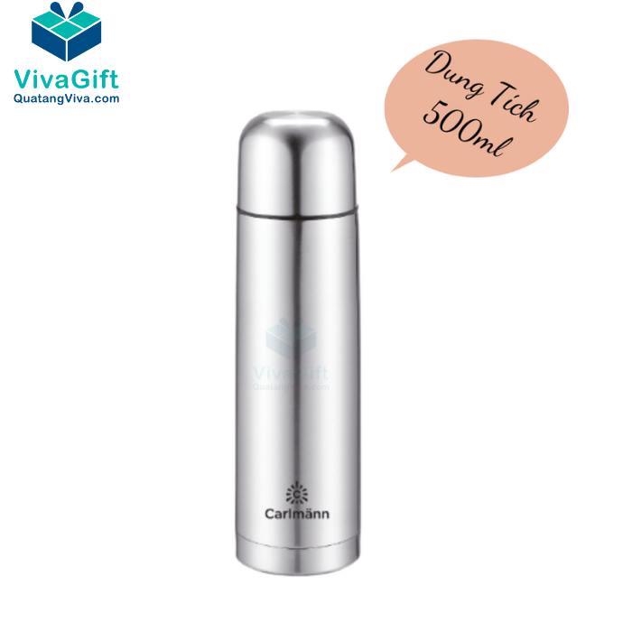 Bình Giữ Nhiệt Carlmann 500ml Inox BES523 Khắc Logo