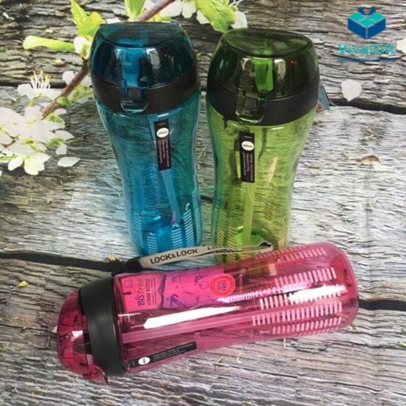 Bình Nước Nhựa BPA Free LocknLock 550ml/650ml Có Ống Hút 